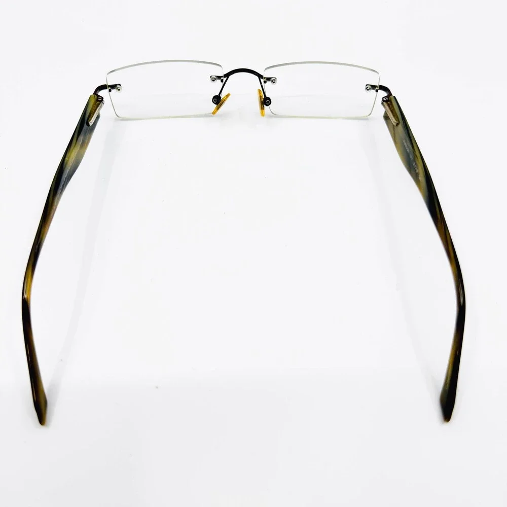 Marchon Airlock 2 Eyeglasses Mens Brown Rimless AL800/50 011 51-18-140